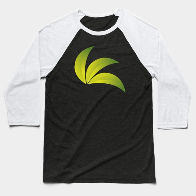 Abstract light green leaves Baseball T-Shirt by Choulous79